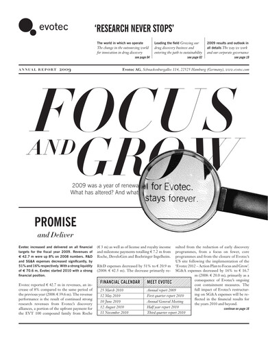 Thumbnail Evotec Annual Report 2009