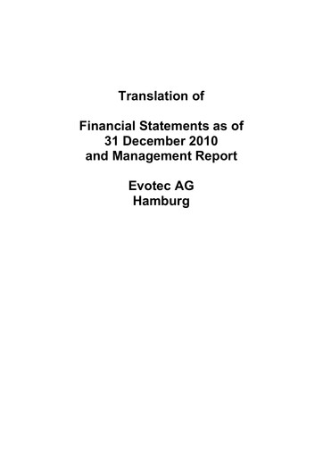 Thumbnail Evotec Financial Statement 2010