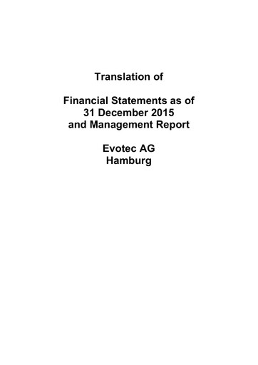 Thumbnail Evotec Financial Statement 2015