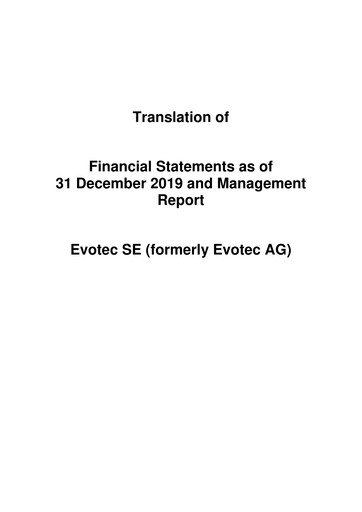 Thumbnail Evotec Financial Statement 2019