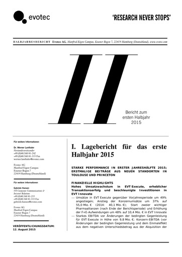 Thumbnail Evotec Half-year Report 2015-h1