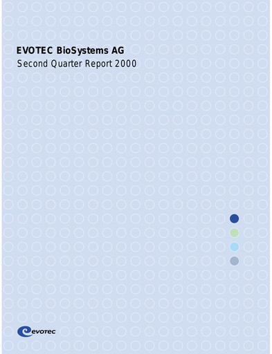 Thumbnail Evotec Half-year Report 2000-h1