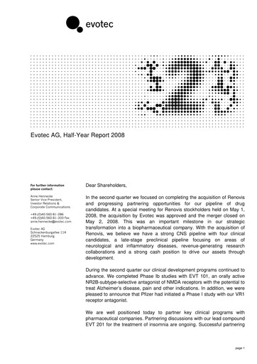 Thumbnail Evotec Half-year Report 2008-h1