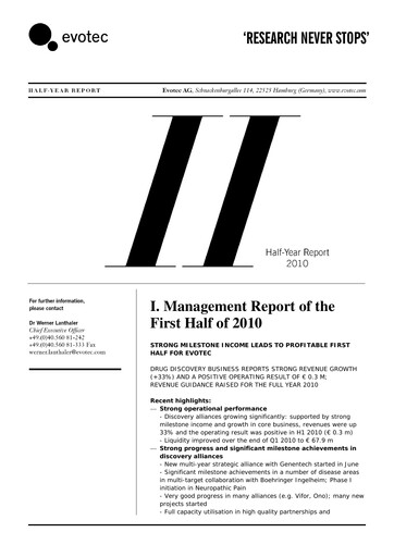 Thumbnail Evotec Half-year Report 2010-h1
