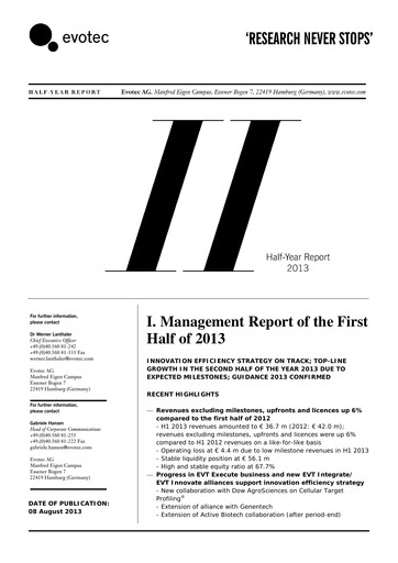Thumbnail Evotec Half-year Report 2013-h1