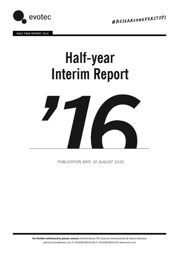 Thumbnail Evotec Half-year Report 2016-h1