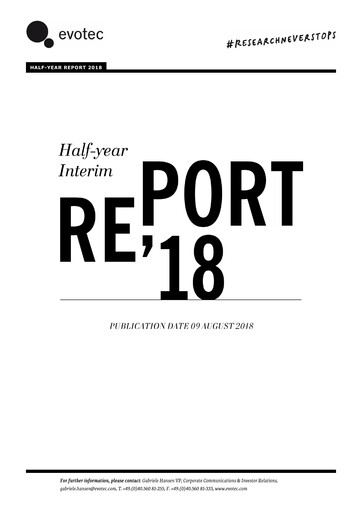 Thumbnail Evotec Half-year Report 2018-h1