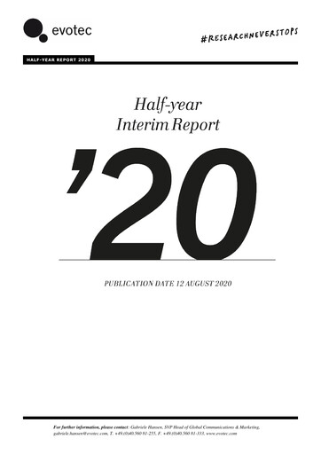 Thumbnail Evotec Half-year Report 2020-h1