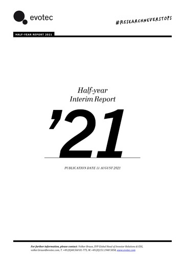 Thumbnail Evotec Half-year Report 2021-h1