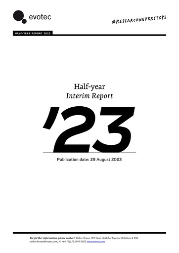 Thumbnail Evotec Half-year Report 2023-h1