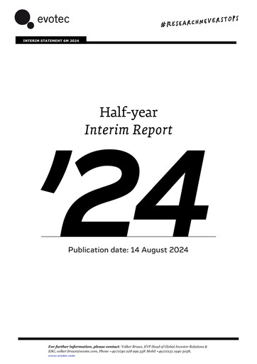 Thumbnail Evotec Half-year Report 2024-h1