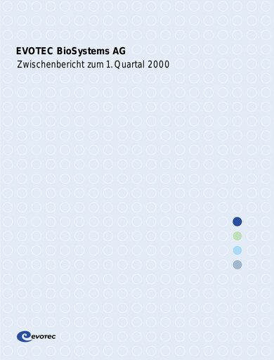Thumbnail Evotec Quarterly Report 2000-q1