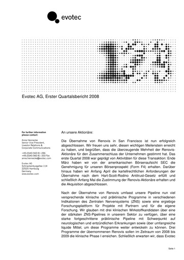 Thumbnail Evotec Quarterly Report 2008-q1
