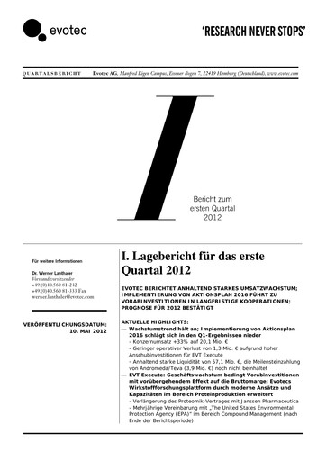 Thumbnail Evotec Quarterly Report 2012-q1