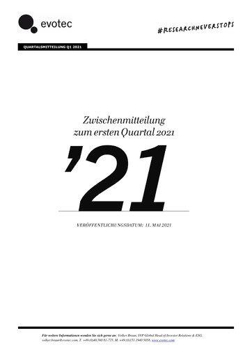 Thumbnail Evotec Quarterly Report 2021-q1