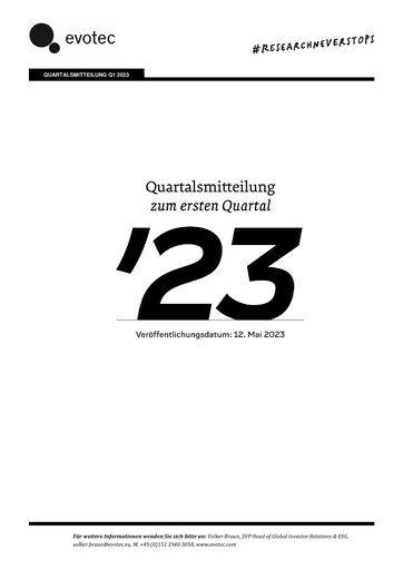 Thumbnail Evotec Quarterly Report 2023-q1