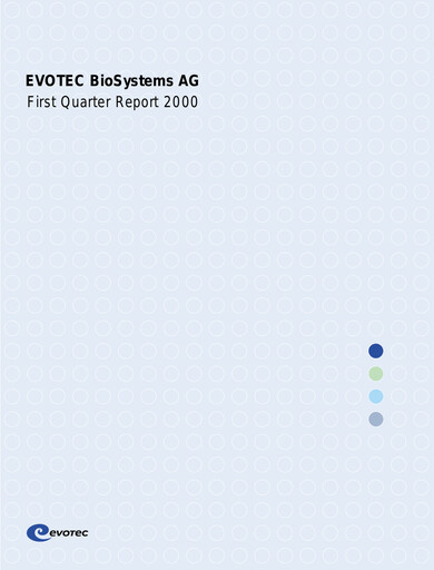 Thumbnail Evotec Quarterly Report 2000-q1