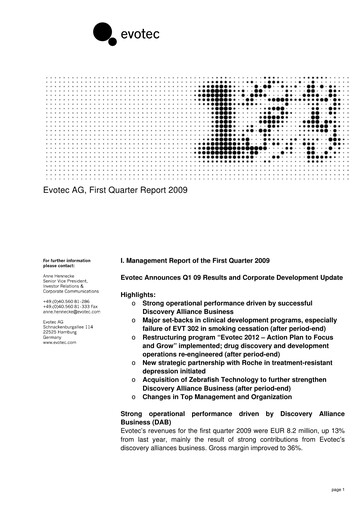 Thumbnail Evotec Quarterly Report 2009-q1