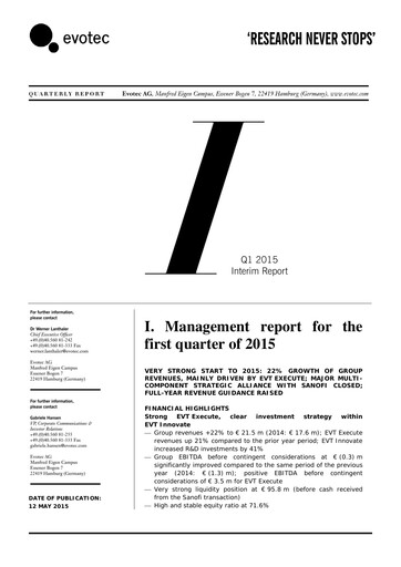 Thumbnail Evotec Quarterly Report 2015-q1
