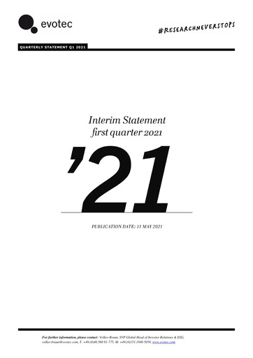 Thumbnail Evotec Quarterly Report 2021-q1