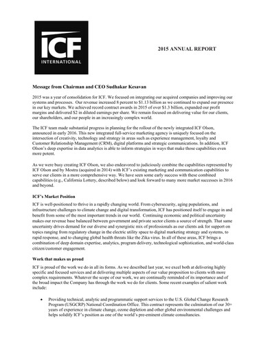 Thumbnail ICF International Annual Report 2015