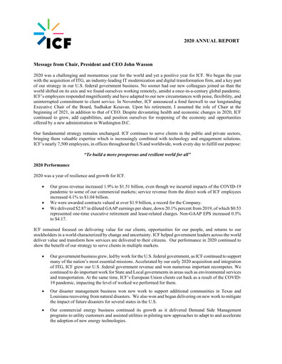Thumbnail ICF International Annual Report 2020
