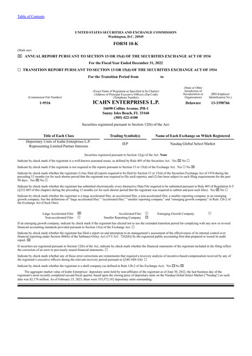 Thumbnail Icahn Enterprises
 Annual Report 2022