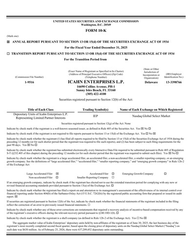 Thumbnail Icahn Enterprises
 Annual Report 2025