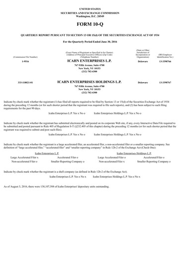 Thumbnail Icahn Enterprises
 Quarterly Report 2016-q2