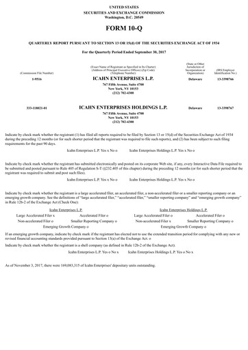 Thumbnail Icahn Enterprises
 Quarterly Report 2017-q3