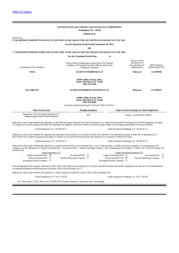 Thumbnail Icahn Enterprises
 Quarterly Report 2021-q3