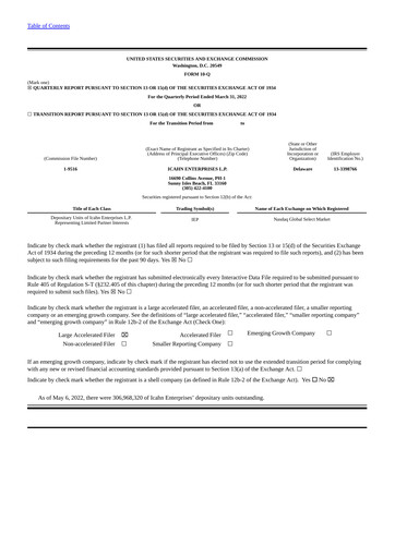Thumbnail Icahn Enterprises
 Quarterly Report 2022-q1