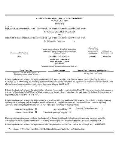Thumbnail Icahn Enterprises
 Quarterly Report 2025-q2