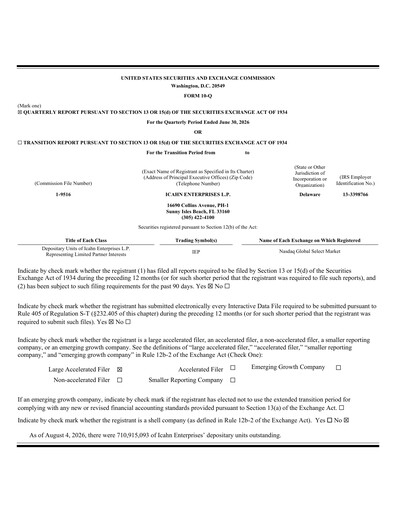 Thumbnail Icahn Enterprises
 Quarterly Report 2026-q2