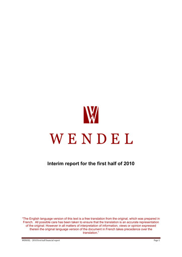 Thumbnail Wendel Half-year Report 2010-h1