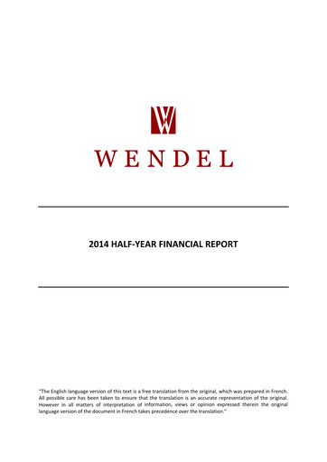 Thumbnail Wendel Half-year Report 2014-h1