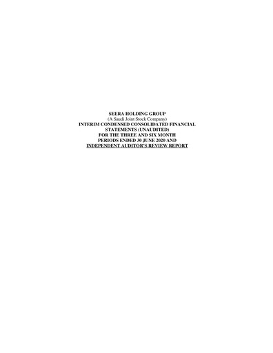 Thumbnail Seera Holding Group Financial Statement 2020-h1