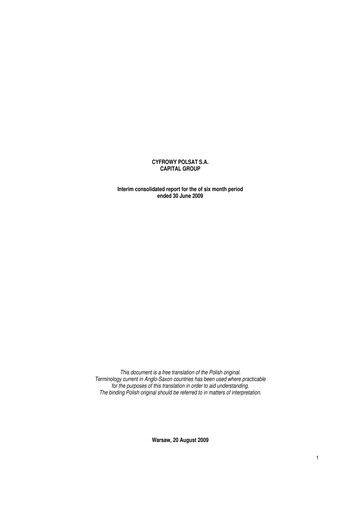 Miniature Cyfrowy Polsat
 Rapport semestriel 2009-h1