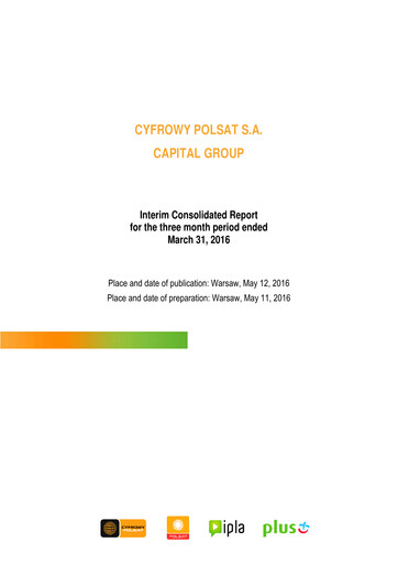 Thumbnail Cyfrowy Polsat
 Quarterly Report 2016-q1