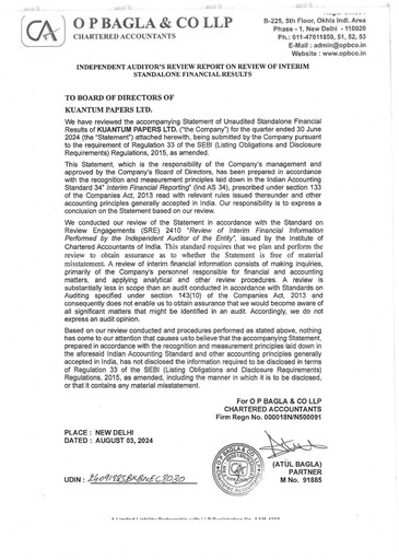 Thumbnail Kuantum Papers
 Quarterly Report 2024-q2