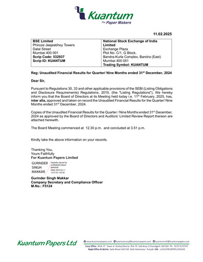 Thumbnail Kuantum Papers
 Quarterly Report 2024-q4