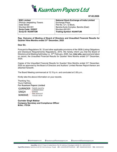 Thumbnail Kuantum Papers
 Quarterly Report 2025-q4