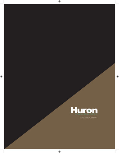Thumbnail Huron Consulting Annual Report 2010