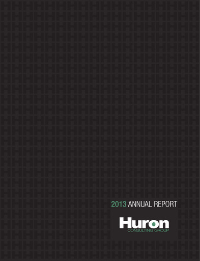 Thumbnail Huron Consulting Annual Report 2013