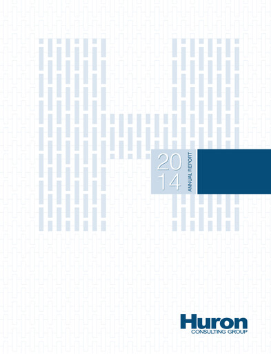 Thumbnail Huron Consulting Annual Report 2014