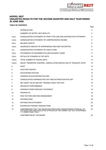 Thumbnail Keppel REIT
 Half-year Report 2020-h1