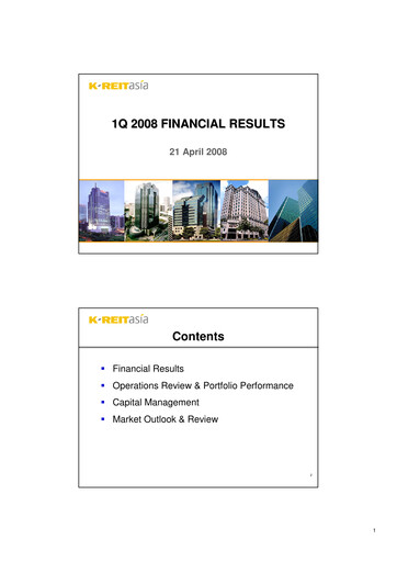 Thumbnail Keppel REIT
 Quarterly Report 2008-q1