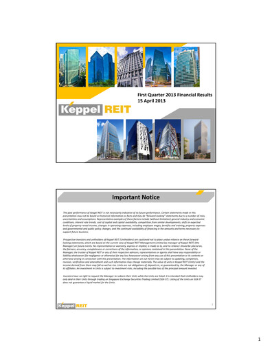 Thumbnail Keppel REIT
 Quarterly Report 2013-q1