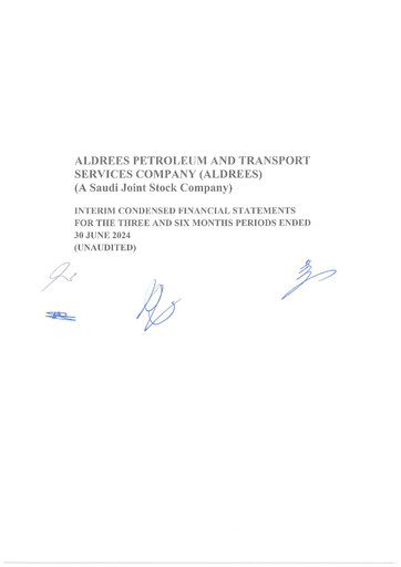 Thumbnail Aldrees Petroleum and Transport Services Financial Statement 2024-h1