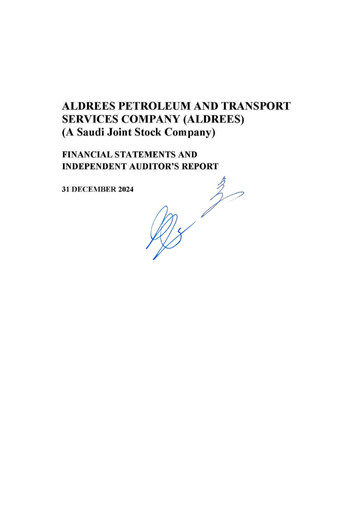 Thumbnail Aldrees Petroleum and Transport Services Financial Statement 2024